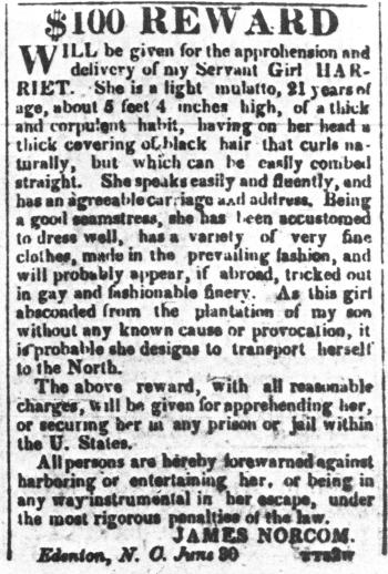 harriet-jacobs-reward-poster